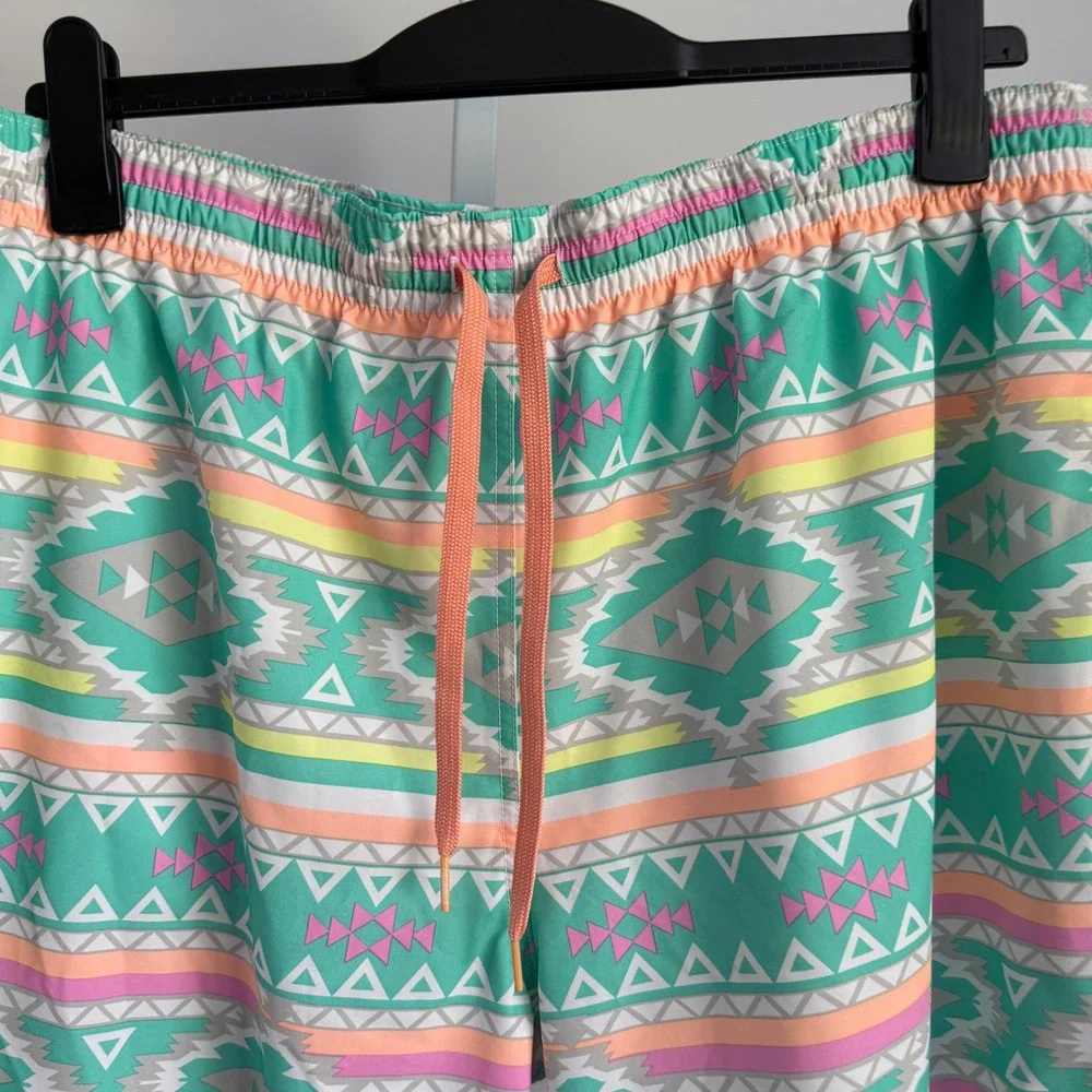 Chubbies XXL Swim Trunks Shorts Aztec Geometric Print Drawstring‎ Menswear